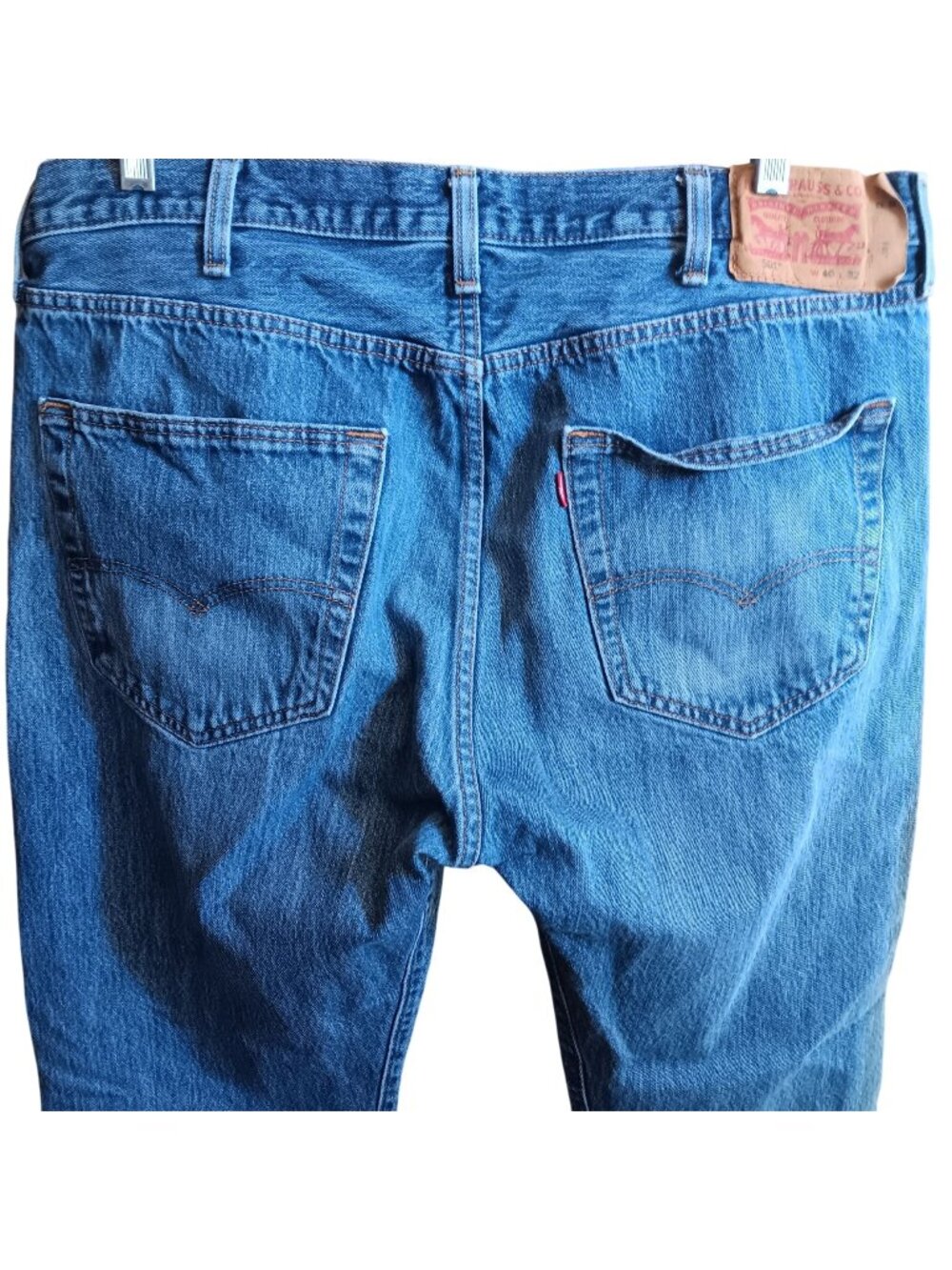 40x32 Levis 501 Mens Buttonfly Denim Jeans W40 L32 Distressed Work Farm Fade